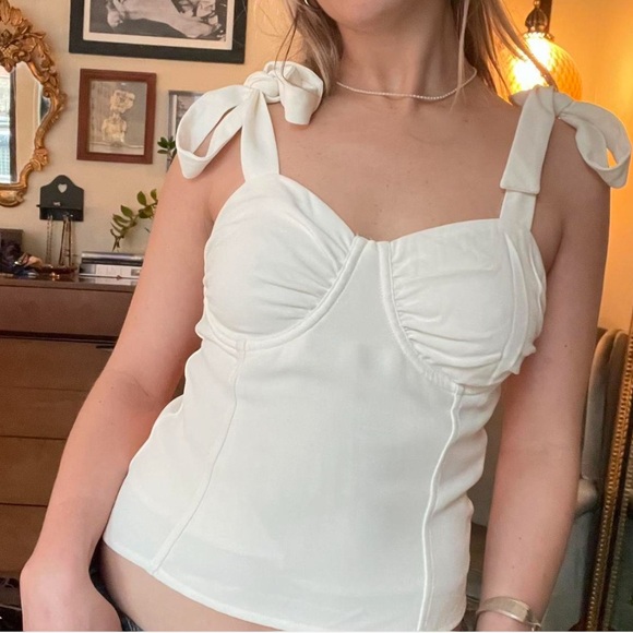 White Corset Top - Picture 5 of 5